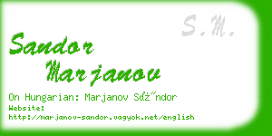 sandor marjanov business card